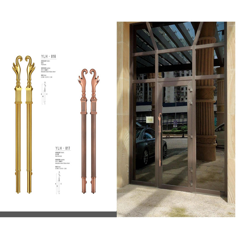 304 stainless steel frameless glass door handle modern luxury door handle double switch sliding door handle customization