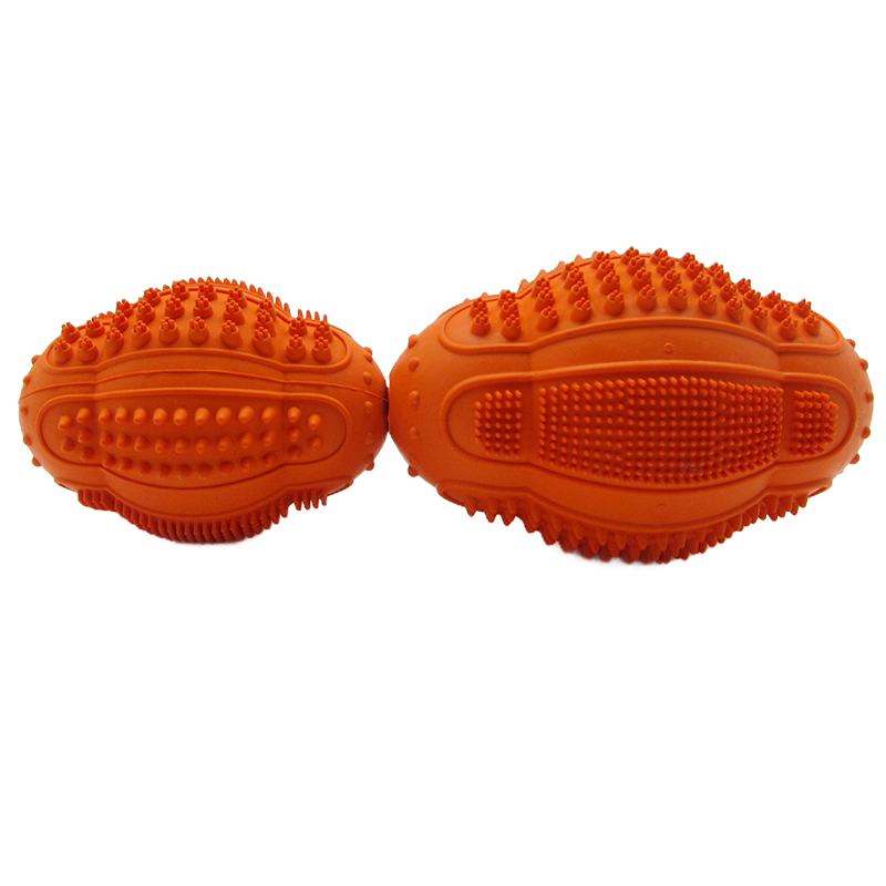 Red foot dog toy rubber multifunctional cleaning rugby pet durable toy molar toy dog toy