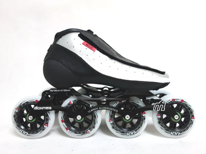 Montemar adult professional speed skates men's professional speed roller skates 4*100MM big wheel (44-46#