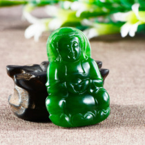 Xinjiang Hetian Jade Jasper Guanyin hands holding bottle net bottle Guanyin praying for blessing and safe jade pendant jade pendant