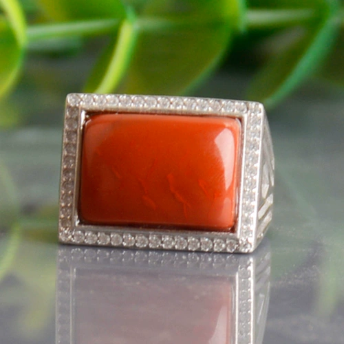 Натуральное красное агатовое вишнево-красное кольцо, драгоценный камень для кольца из нефрита