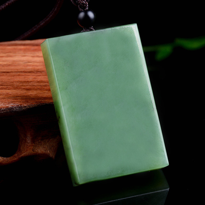 Hetian Jasper Safe No Incident Card Pendant Jade Pendant Brand Jade Pendant Natural Jade Pendant Wordless Card