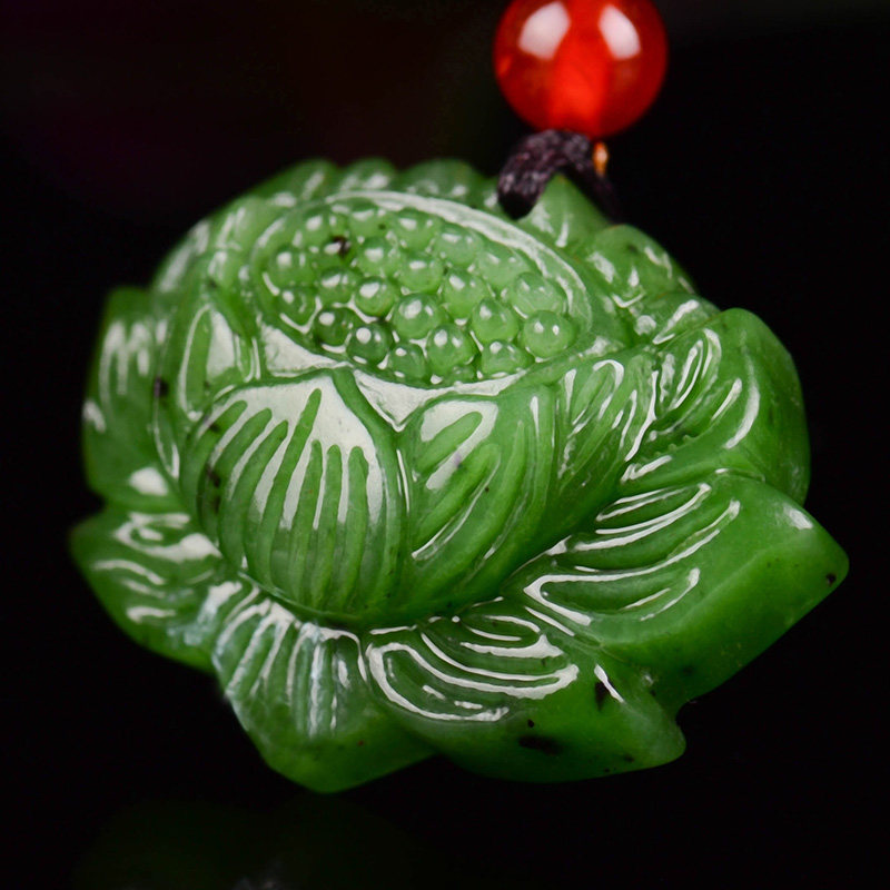 And Tian Yulotus pendant jade pendant jade pendant woman's jade pendant female Yupei pendant with jade pendant Beyyu