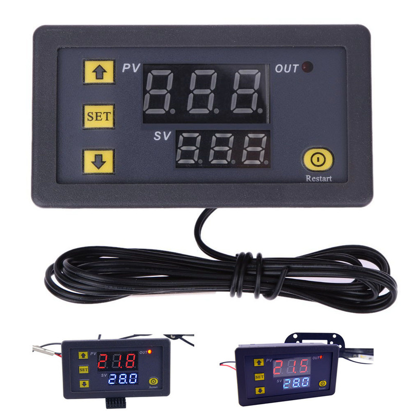 W3230 High-Precision Temperature Controller Digital Display Thermostat Module Temperature Control Switch Micro Temperature Control Board 12V