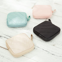 Literary youth sanitary napkin aunt towel storage bag sanitary cotton bag Mini small Korean cute moon bag