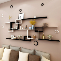 Wall Shelf Living Room Sofa Dining Room Sofa Dining Room Wall Cabinet Background Wall Wall-mounted Creative Plaid Wall Closet Decoration