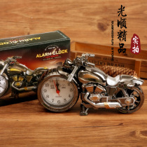 Retro nostalgic European motorcycle model pendulum timing alarm clock creative student personality modern simple bedside bedroom
