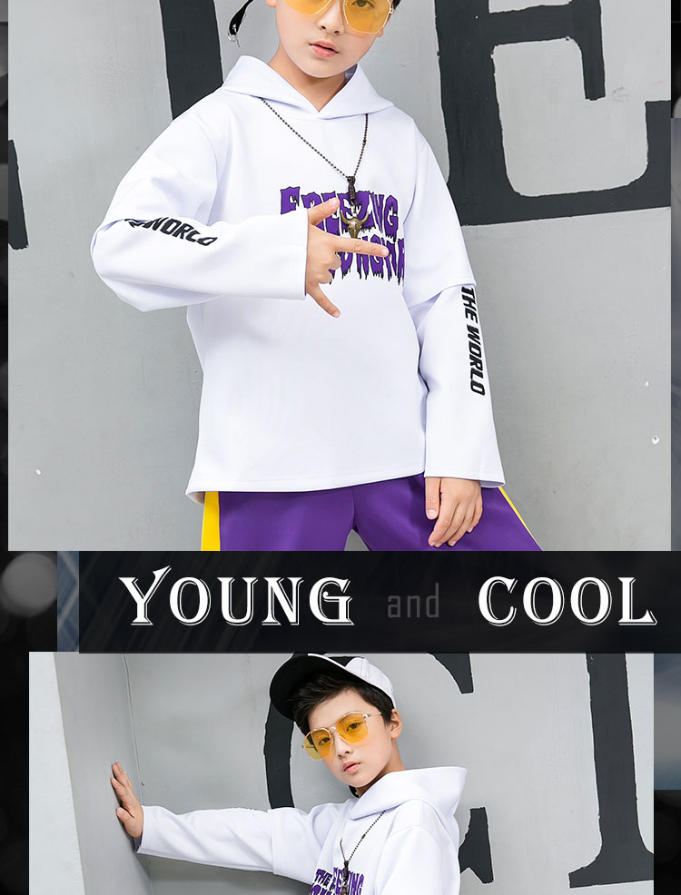 Trẻ em nhảy jazz trang phục cô gái đường phố quần áo khiêu vũ chàng trai hip hop phù hợp với trẻ em nhảy hiện đại thủy triều mùa thu mới trang phục biểu diễn đẹp