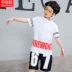 Trang phục khiêu vũ cho trẻ em trai nhảy hip hop đường phố phù hợp với trẻ em quần áo khiêu vũ đường phố mô hình thủy triều trẻ em quần áo mùa hè