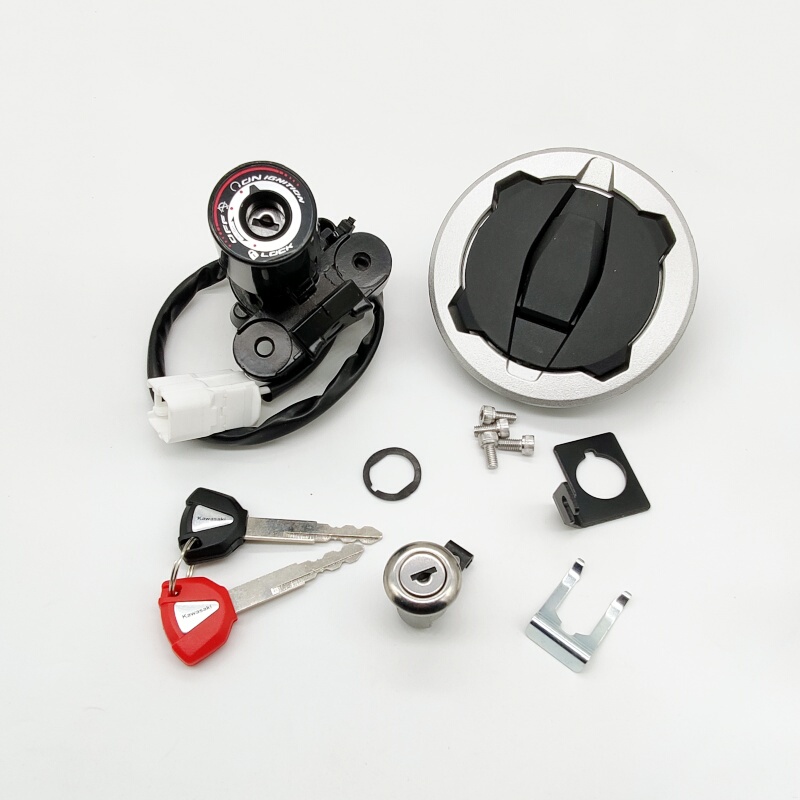 Suitable for Kawasaki Ninja Z400 Ex400 18-23 Years, Lock Set, Ignition Lock, Fuel Tank Cap