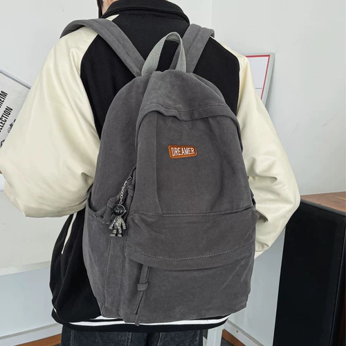 Японский вместительный и большой ретро школьный рюкзак с молнией, сумка через плечо, для средней школы, подходит для студента, простой и элегантный дизайн