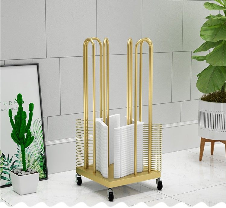 Golden men's and women's clothing store clothing brace storage rack removable clothes pants rack storage artifact hanger finishing rack universal wheel