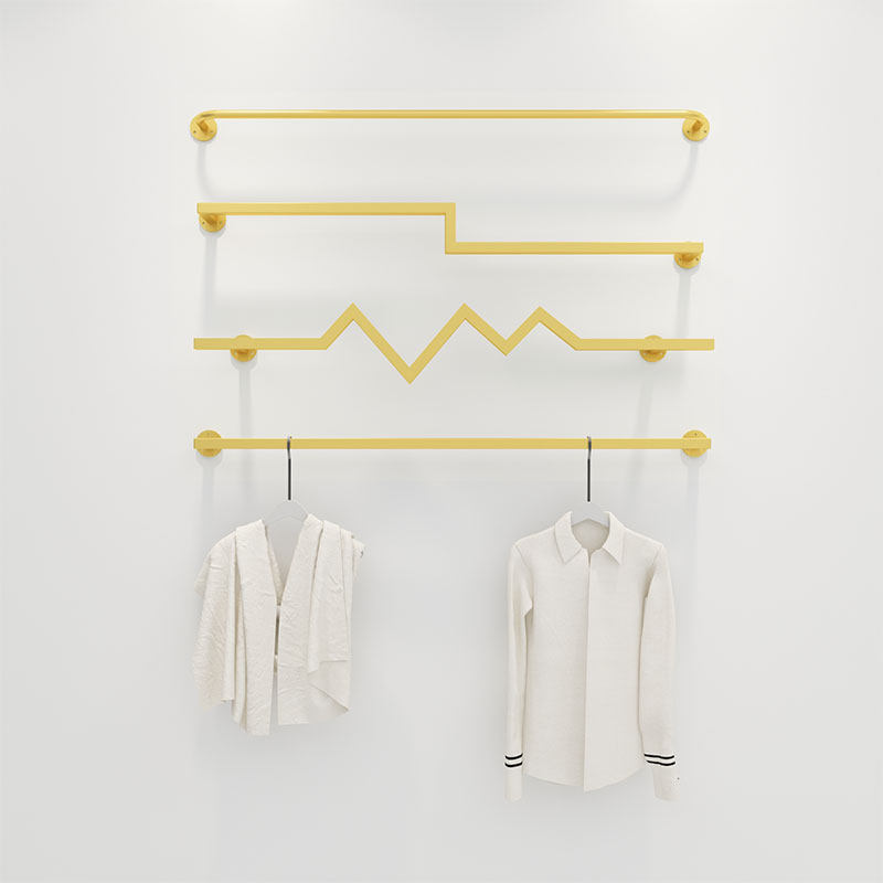 Clothing store display rack children's clothing clothes on the wall shelf men's and women's clothing store decoration shelf wall-mounted formal hanging clothes rack