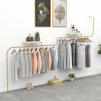 Clothing store display rack wall-mounted net celebrity floor-to-ceiling wall rack Womens and childrens clothing store special shelf hanger