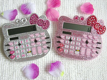 Hello kitty cute calculator ktcat cartoon computer cat head solar calculator sticker