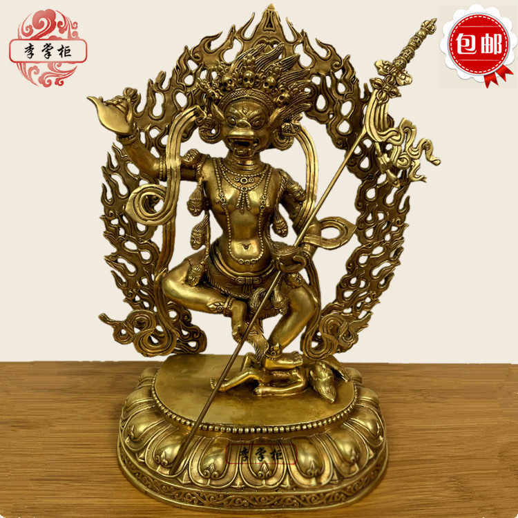 Li dispensers Buddhist statues Tibetan Buddhism Mother Myitong Nepal pure bronze lion face empo female Buddha hair care