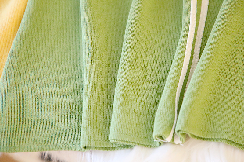 VK旗艦店 韓系娃娃領針織百搭拼接顯瘦排釦長袖洋裝