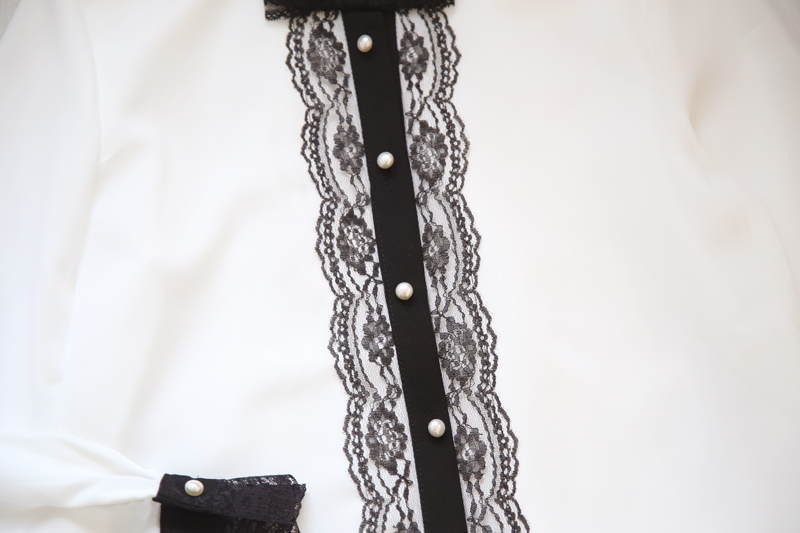 VK旗艦店 韓國風淑女氣質紡襯衫高腰短裙套裝長袖裙裝