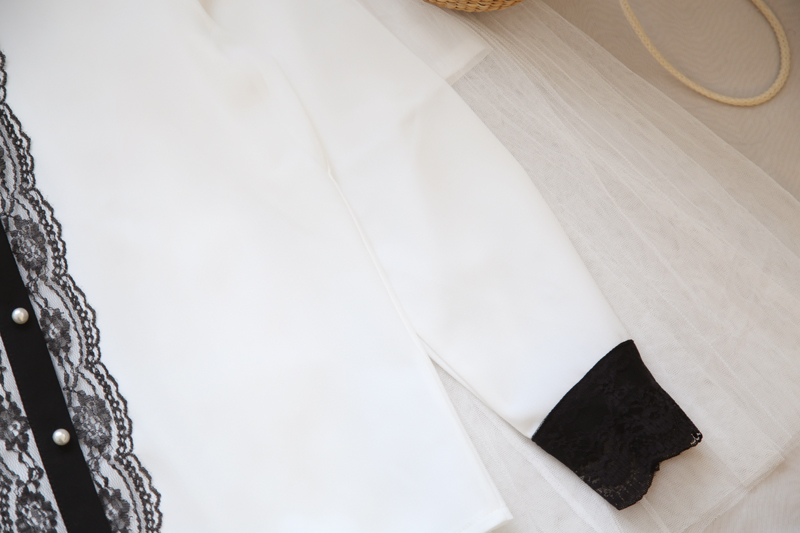 VK旗艦店 韓國風淑女氣質紡襯衫高腰短裙套裝長袖裙裝