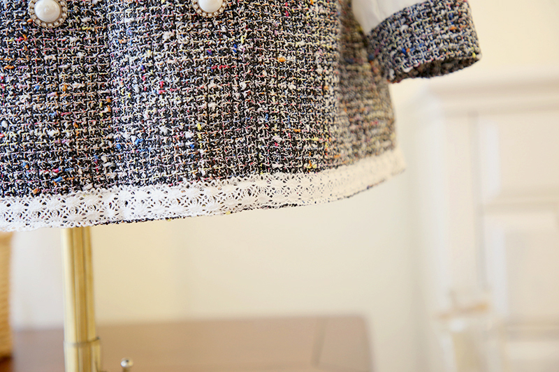 VK旗艦店 韓系小香風娃娃領洋氣顯高套裝長袖裙裝