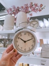 Domestic IKEA IKEA Deca alarm clock bedside clock clock simple retro decorative seat clock black and white