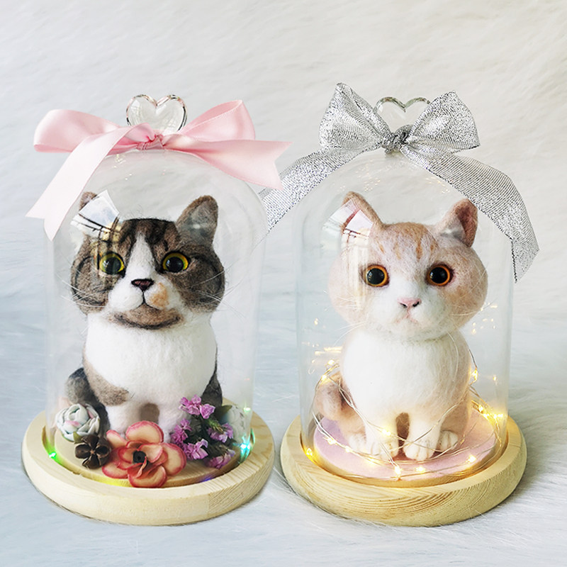 Wool Felt Pet Kitty FINISHED SWING PIECE CUSTOM MEMORIAL EMULATION PERSONALITY DIY BEAVER PUPPETS GAFFY CAT NEW PINT -TAOBAO