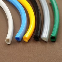 4040 Rubber strip soft flat sealing groove strip 2020 Industrial aluminum profile groove 6 8 10mm decorative strip edge sealing strip 3030