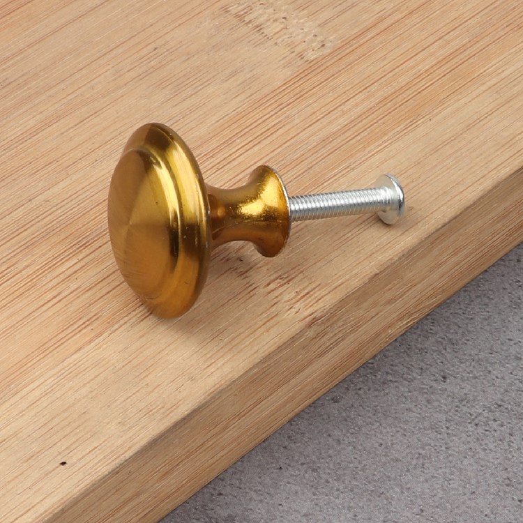 Golden round furniture small handle overall cabinet drawers single-hole handle overall cabinet wardrobe door stainless steel small handle