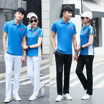 New 2-piece badminton suit set couple short sleeve trousers men and women breathable quick-drying badminton jersey sportswear