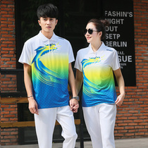Short sleeve badminton suit lovers men and women tennis jerseys ping pong volleyball short sleeve trousers badminton Jersey group purchase