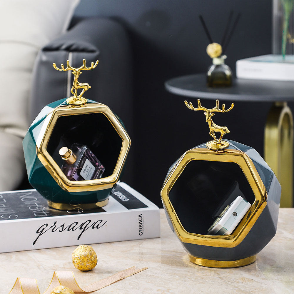 Creative Nordic entrance decoration shoe cabinet with keykeys to the box living room deer furnishing pieces of simple home accessories