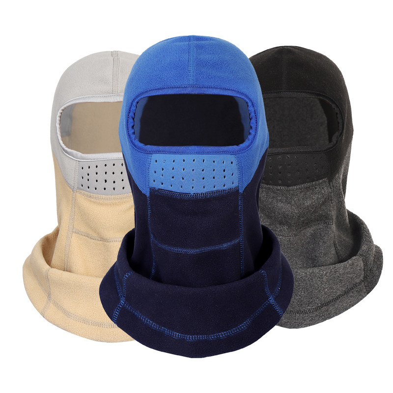 Winter warm mask windproof dustproof riding headgear fleece turban ski hat face protection men and women neck protection cold protection