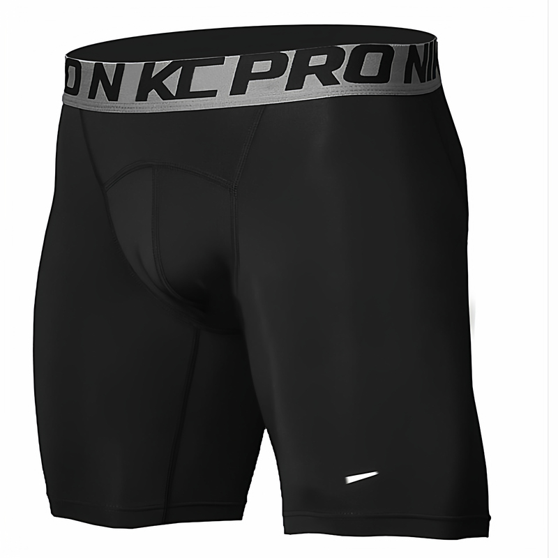 Men's Sports Compression Shorts, High Elasticity, Quick-Drying, Five-Point Length, for Basketball, Running, Fitness, Track and Field, Tackle Training, Breathable Base Shorts