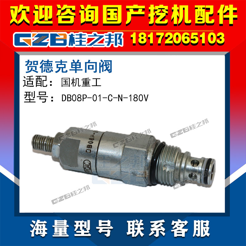 Adaptation State machine Heavy Industry Excavator Backstop Valve DB08P-01-C-N-180V Hadek original plant accessories Promotion