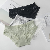 Underpants womens ice lace summer thin breathable seamless sexy transparent girl Japanese Hot Cotton file triangle