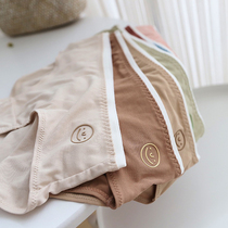 Morandi Smiley Face Underwear Woman Cute Day Ensemble Young Girl Soft And Breathable Bag Hip Mid Waist Lady Triangle Pants Cotton Crotch