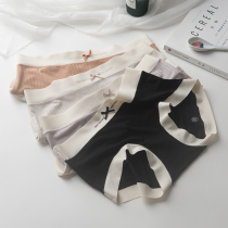 Solid color modal cotton panties womens waist soft high elastic seamless antibacterial Lady breifs cotton summer girls