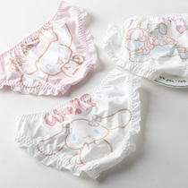 Milk Filament Panties Low waist Day Cutty Cartoon Girl Pure Cotton Crtch Small Dry Large Ear Trigone