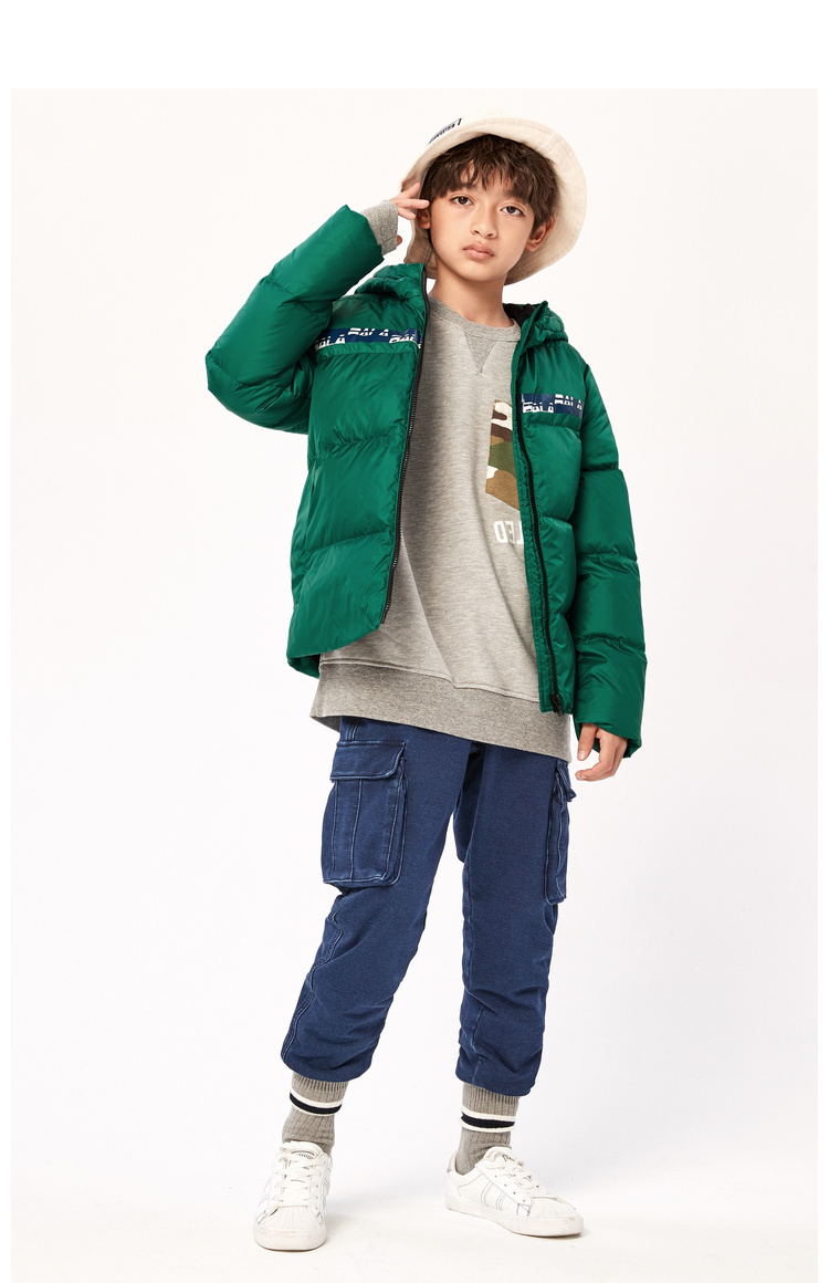 巴拉巴拉 男中大童连帽羽绒服 图8