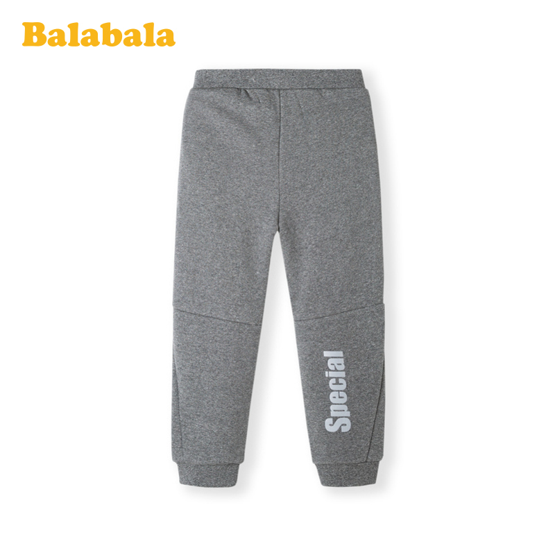 Balabala chàng trai quần mùa thu và mùa đông trẻ em lớn sweatpants dày phiên bản Hàn Quốc ấm áp của trẻ em cộng với quần nhung.