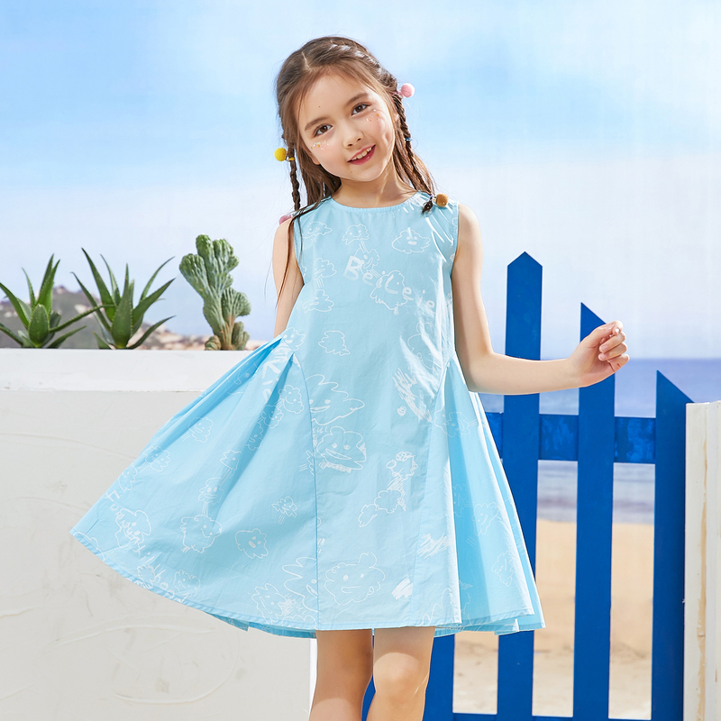 là BattiBati Trẻ em Balabala của ăn mặc Girls Jacket 2019 thời trang mùa hè không tay ăn mặc.