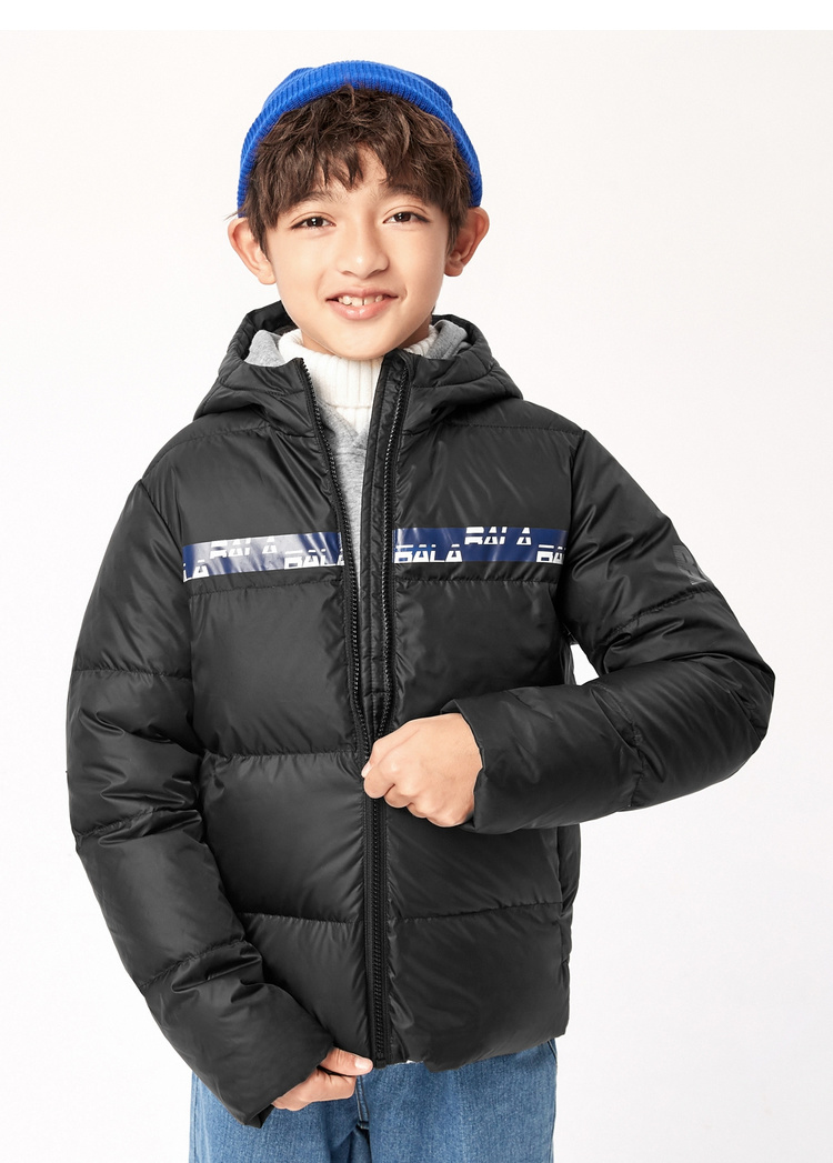 巴拉巴拉 男中大童连帽羽绒服 图5