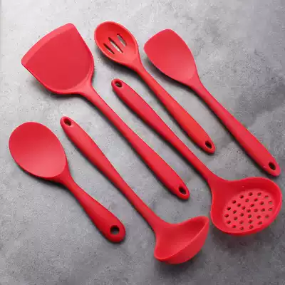 Non-Stick special silicone shovel high temperature resistant household cooking spatula soup spoon fried spoon Kitchen kitchen set set