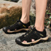Jin Ge Camel sandal nam 2018 mới Giày da đi biển Baotou size lớn giày thể thao ngoài trời chống trượt dép dây nam Sandal