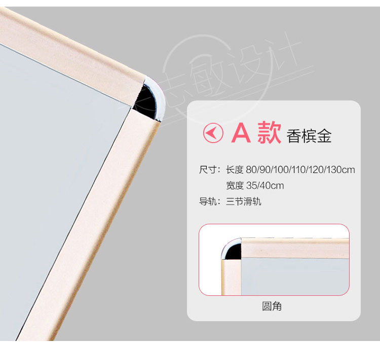 Gương ba mặt tủ quần áo gương trượt gương xoay toàn bộ gương kính thiên văn Gương dài gấp gương treo tường - Gương gương soi toàn thân khung gỗ