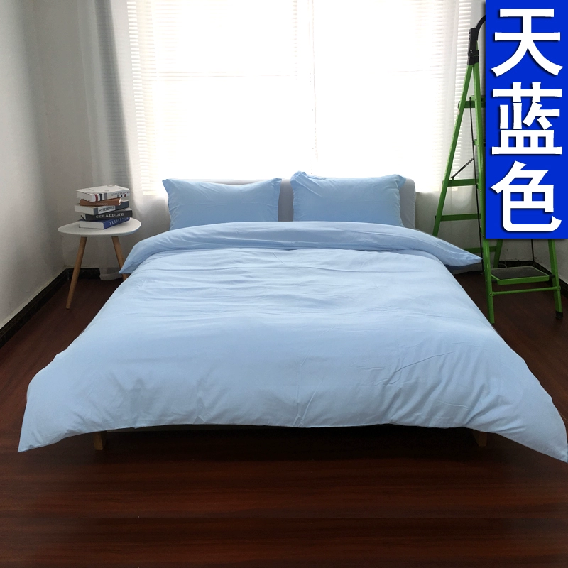 Tinh khiết vải lanh trắng mảnh duy nhất của sinh viên nam và nữ ký túc xá Single Double tấm chà nhám 1,0 / 1,5 m 2.0m tùy biến - Khăn trải giường