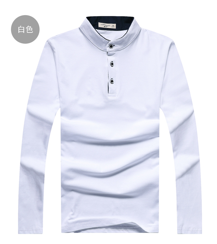 Áo thun nam sơ mi nam mùa thu dài tay nam chạm đáy Quần áo thun cotton trẻ trung hàng ngày. áo form rộng nam