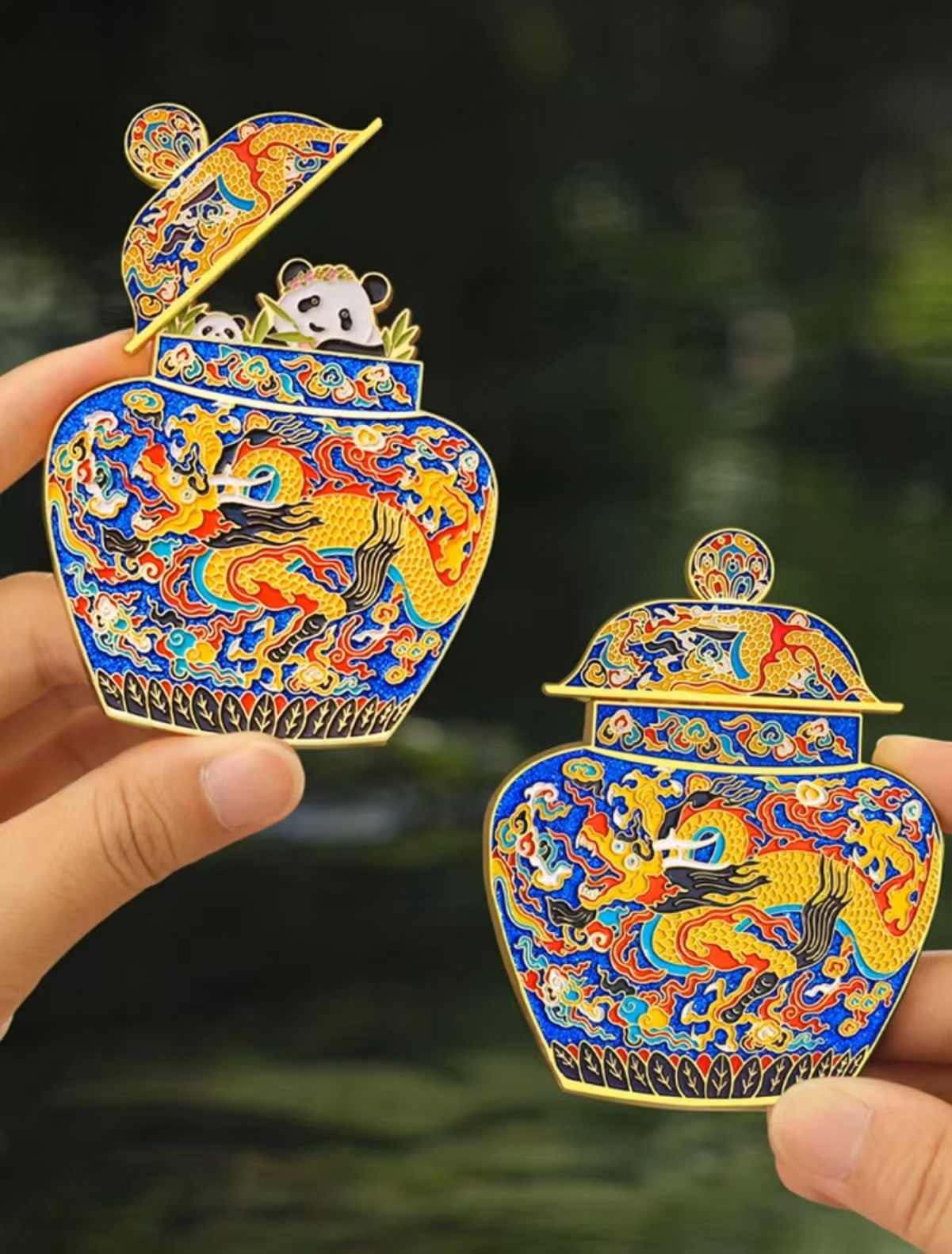 中国美術元代青花飛龍文染付盤口花瓶