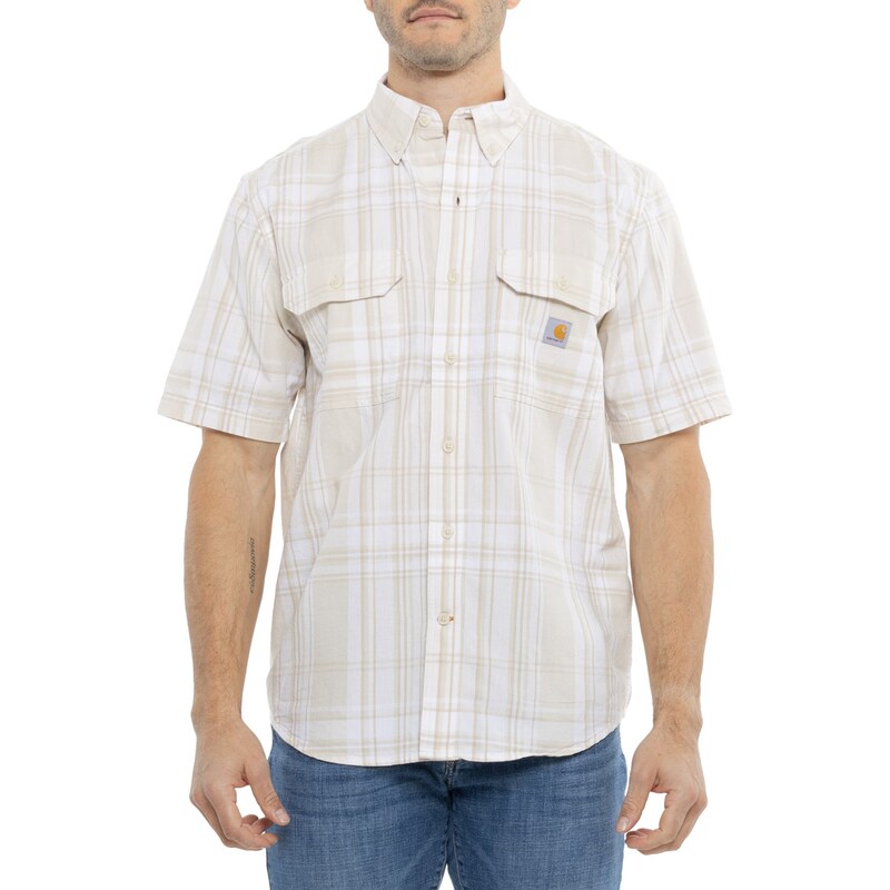 Carhartt Loose Fit Midweight Plaid Shirt Short-Sleeved Shirt 106746