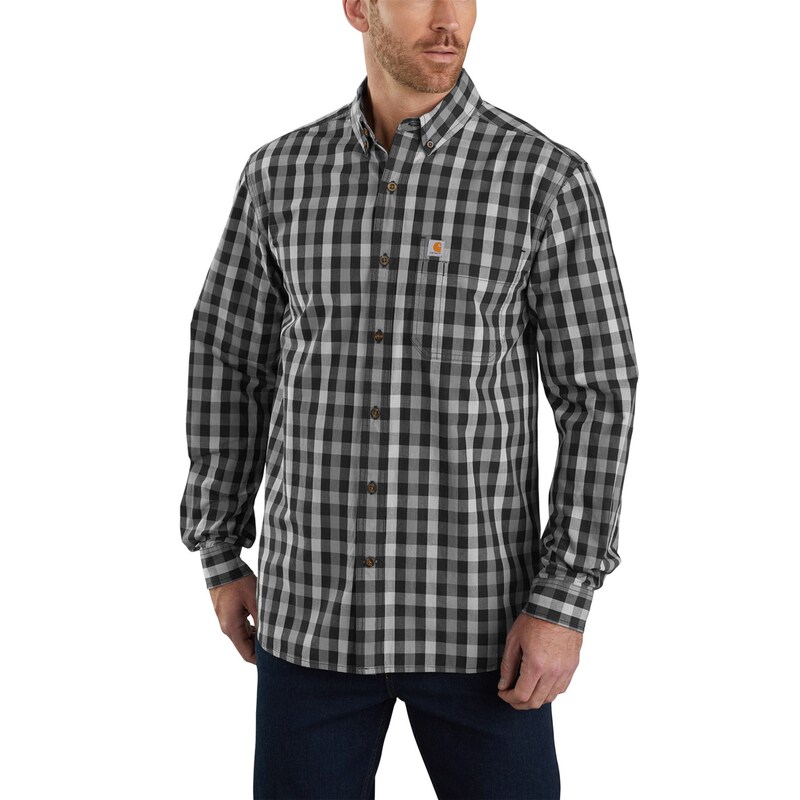 Carhartt 103899 Essential Plaid Button-Down Shirt Long-Sleeved Shirt